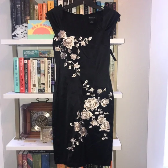 white house black market embroidered dress Embroidered Shirt Dress